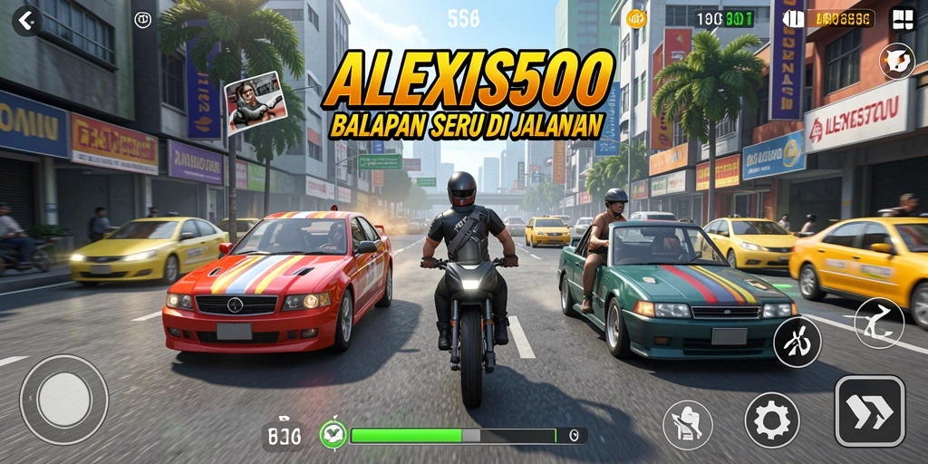 Tampilan gameplay ALEXIS500 yang menegangkan dan seru.