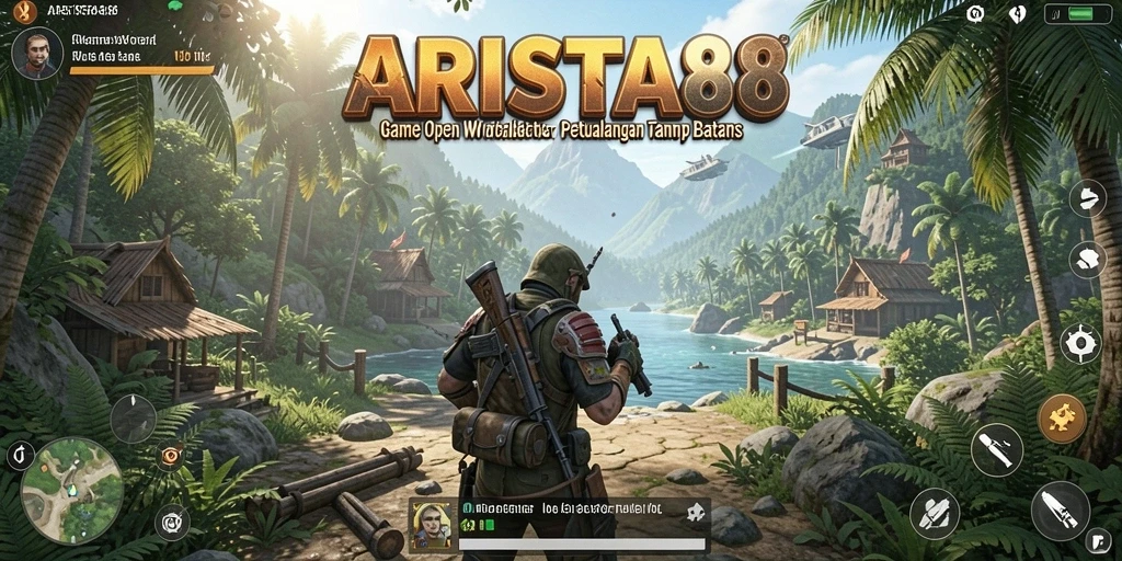 Tampilan gameplay ARISTA88 dari perspektif Open World yang luas.