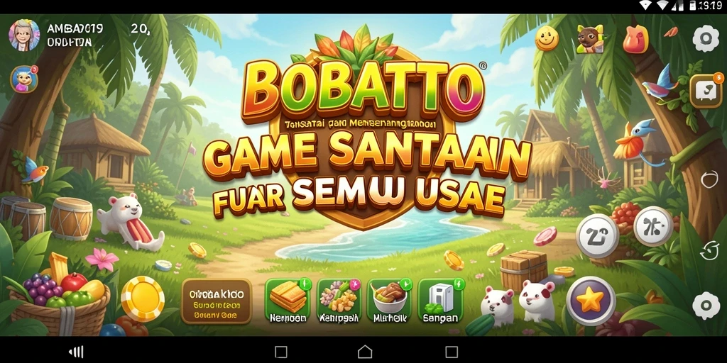 Tampilan gameplay BOBATOTO yang menarik dan ceria.