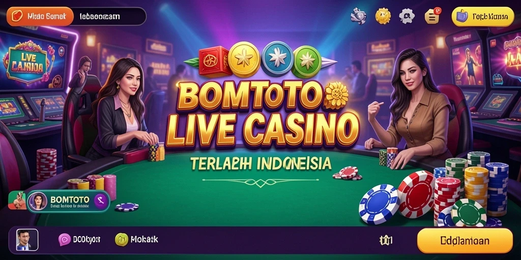 Tampilan gameplay yang interaktif dan menarik di BOMTOTO Live Casino.