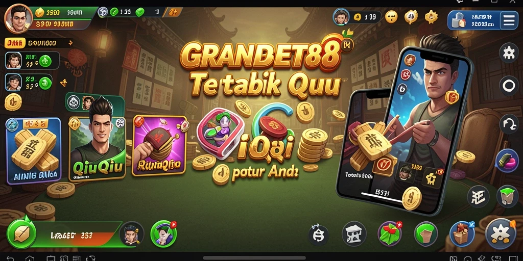 Screenshot gameplay menarik dari QiuQiu di GRANDBET88.