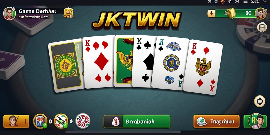 Tampilan gameplay seru dari JKTWIN dengan aksi domino.