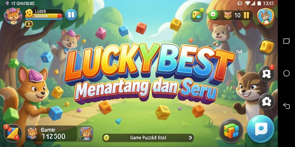 Tampilan gameplay LUCKYBEST menampilkan teka-teki menantang yang harus diselesaikan.
