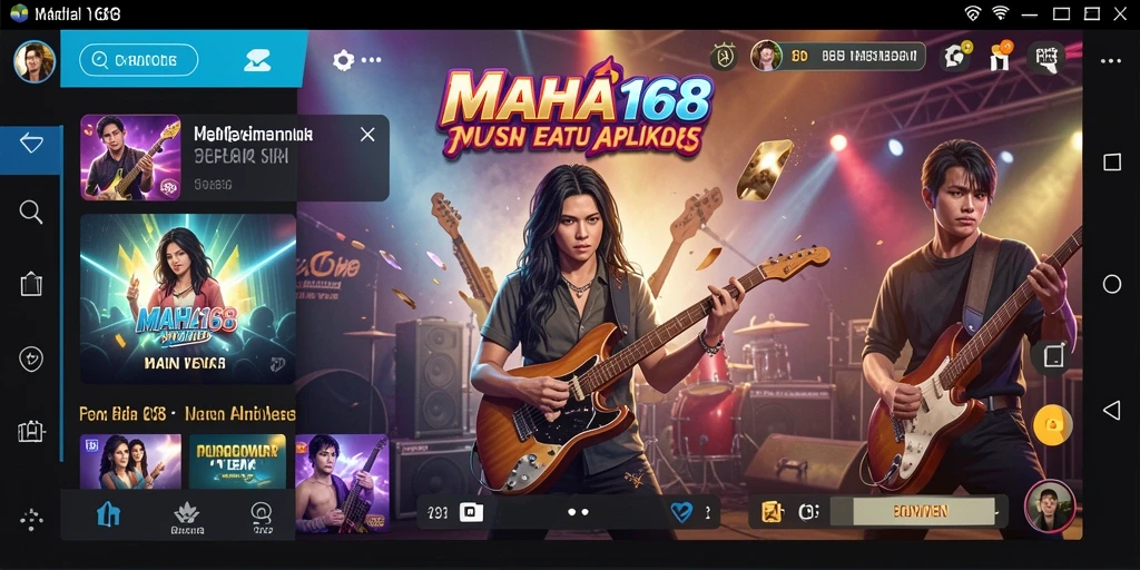 Tampilan gameplay interaktif pada aplikasi MAHA168.