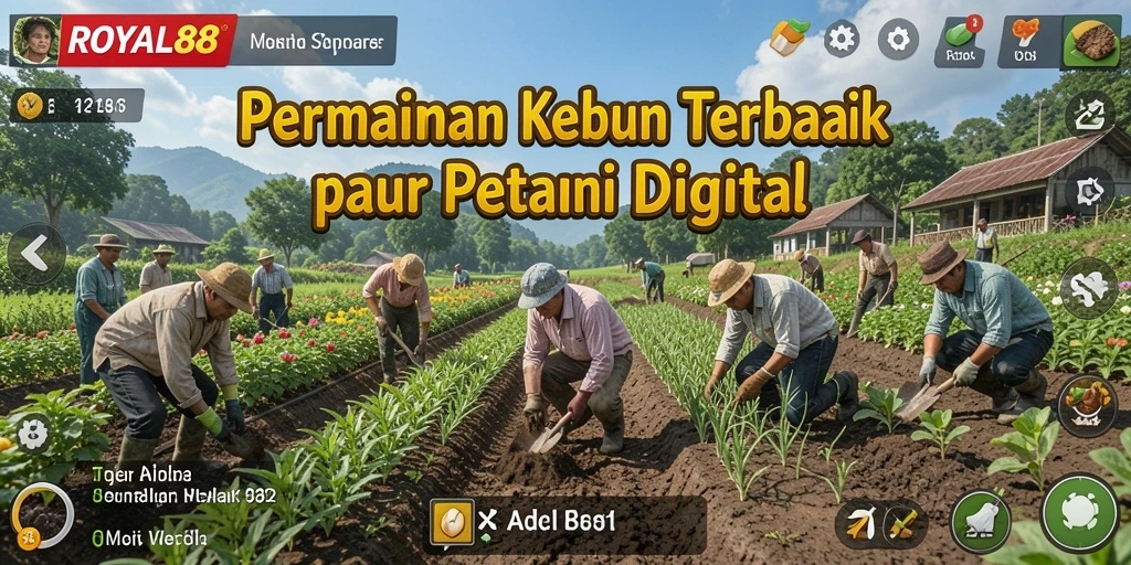 Tampilan gameplay yang menarik di <strong>ROYAL88</strong> dengan aktivitas bertani yang mendebarkan.