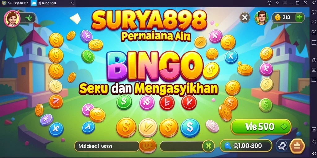 Gameplay seru SURYA898 dengan berbagai fitur Bingo.