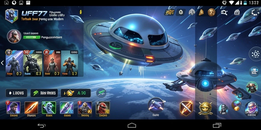 Tampilan antarmuka aplikasi UFO77 yang modern dan menarik.
